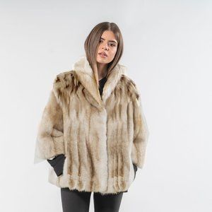 Vintage Two Tone Short Mink Coat